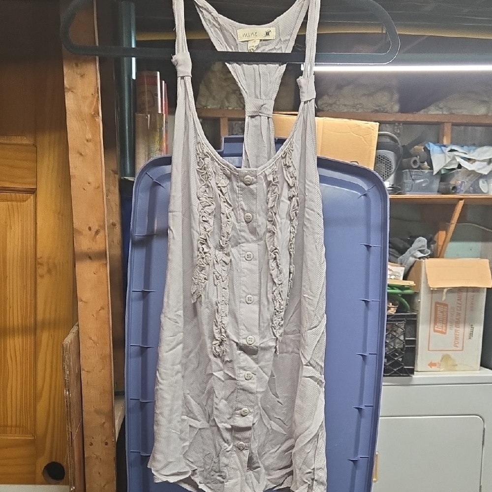 Mine Gray Textured Top